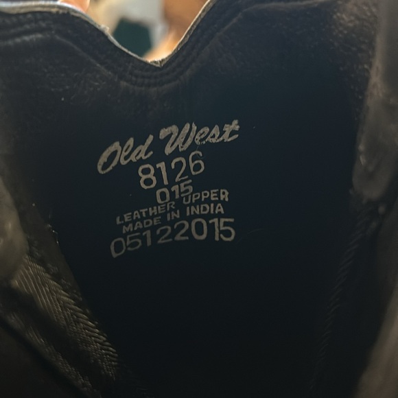 Old west black fringe boots size 1 1/2 - Picture 4 of 4